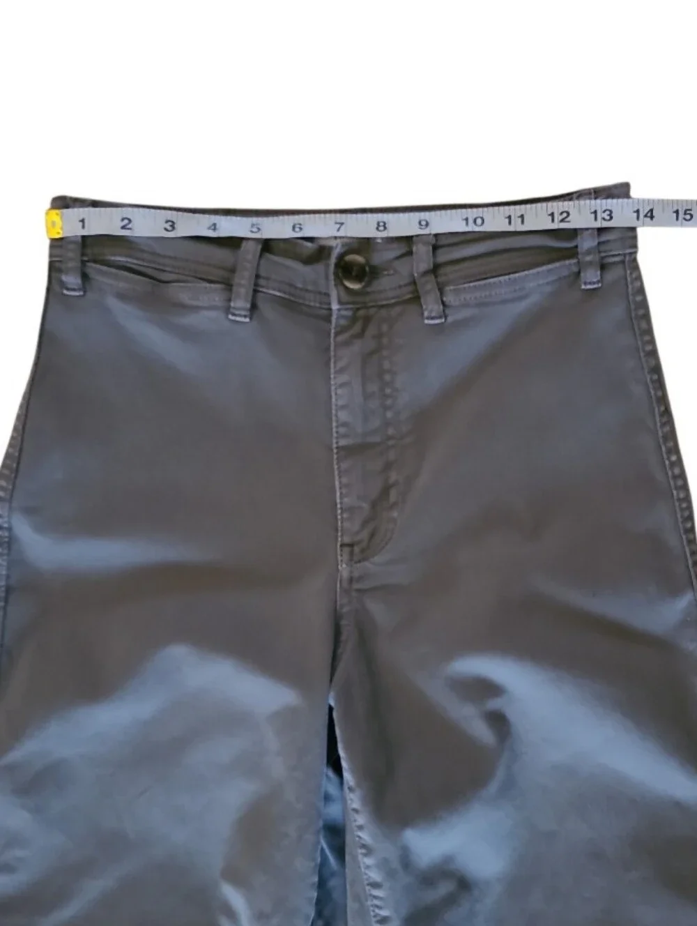 Marine Layer Briget Cropped Straight Pant Utility Jeans Olive Green